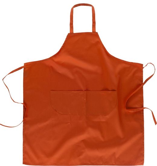 Lange Kreuzschürze 95x90cm mit 2 Beuteln Sonderanfertigung Orange