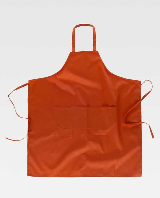 Lange Kreuzschürze 95x90cm mit 2 Beuteln Sonderanfertigung Orange