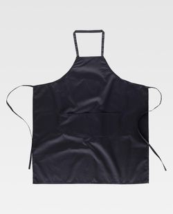 Lange Kreuzschürze 95x90cm mit 2 Beuteln Sonderanfertigung Schwarz