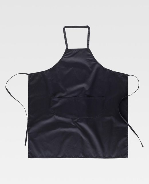 Lange Kreuzschürze 95x90cm mit 2 Beuteln Sonderanfertigung Schwarz