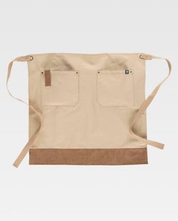 Delantal de color Beige+Marron | SERVICIOS