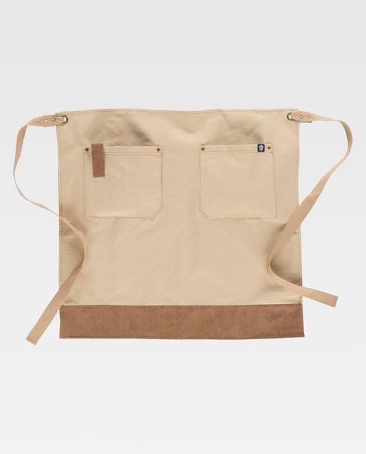 Delantal de color Beige+Marron | SERVICIOS