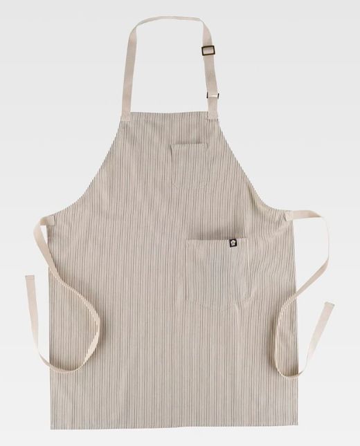 Delantal de color Natural+Gris | SERVICIOS