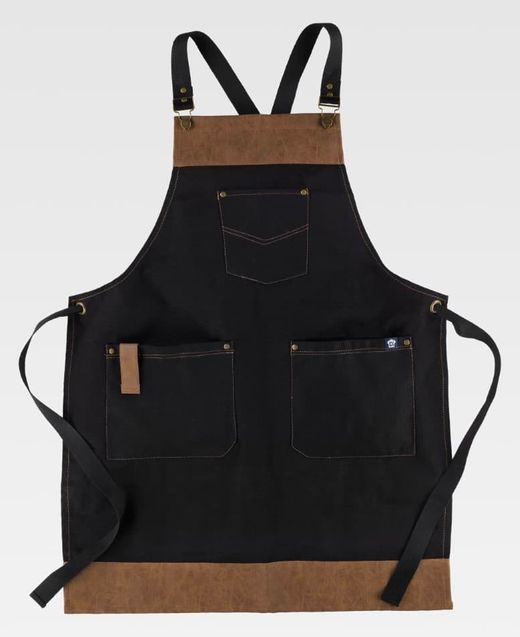 Delantal de color Negro+Marrón | SERVICIOS