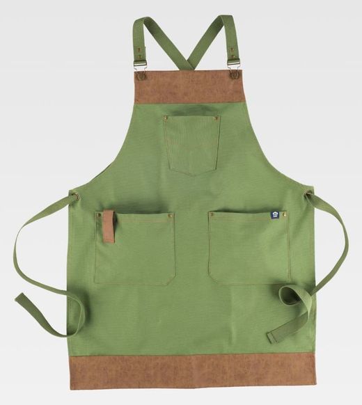 Delantal de color Verde Oliva+Marrón | SERVICIOS
