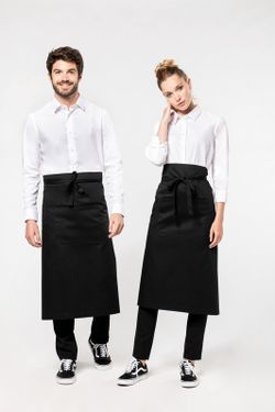 Extra lange Schürze aus Polyester / Baumwolle