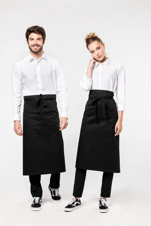 Extra lange Schürze aus Polyester / Baumwolle