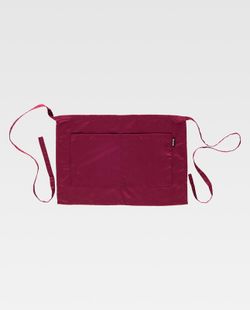 Französische kurze Schürze 2 Taschen 35x50 Kastanienbraun