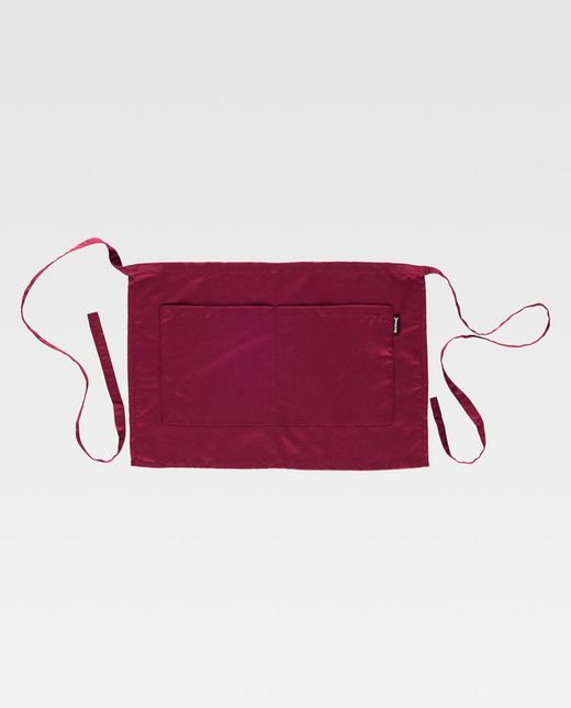 Französische kurze Schürze 2 Taschen 35x50 Kastanienbraun