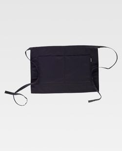 Französische kurze Schürze 2 Taschen 35x50 Schwarz