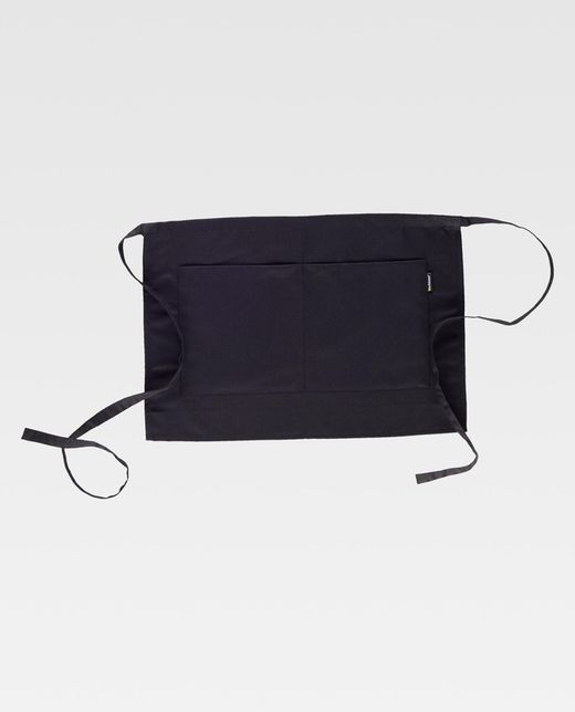 Französische kurze Schürze 2 Taschen 35x50 Schwarz