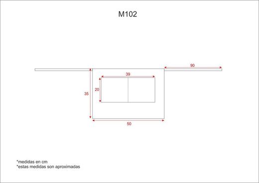 Französische kurze Schürze 2 Taschen 35x50 Rot