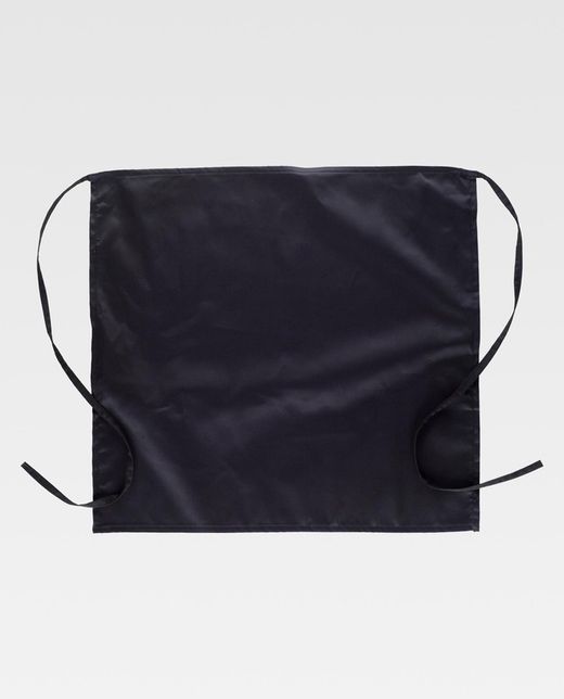 Lange französische Schürze 65x70, ohne Taschen Schwarz