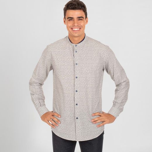 Camisa Hombre Aldo Slim Fit Vichy Rayas/Triangulos