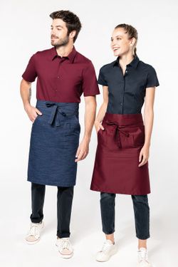 Lange Schürze aus Polyester / Baumwolle