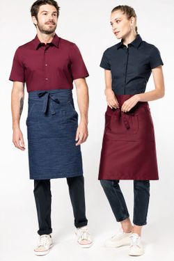 Lange Schürze aus Polyester / Baumwolle