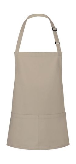 Delantal peto corto Basic con hebilla y bolsillo