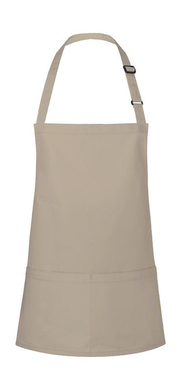 Delantal peto corto Basic con hebilla y bolsillo