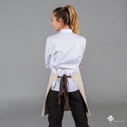 Delantal sin peto esterilla tejido organico  45x68 Marfil