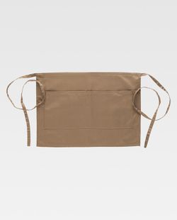 Französische Schürze 35x50cm mit 2 Beuteln Beige