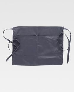 Französische Schürze 35x50cm mit 2 Beuteln Grau