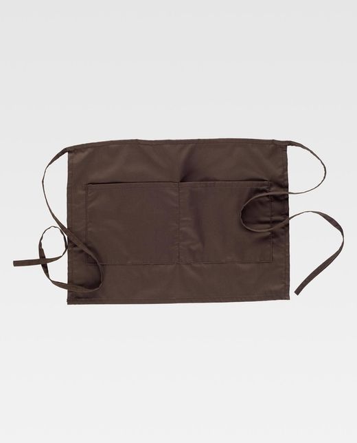 Grembiule di tipo francese 35x50 cm con 2 buste marrone