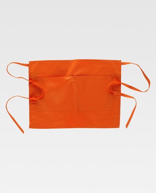 Französische Schürze 35x50cm mit 2 Beuteln Orange