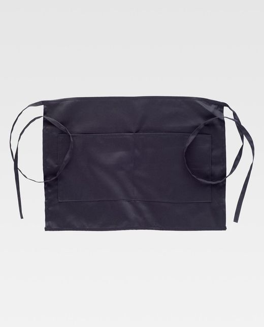 Französische Schürze 35x50cm mit 2 Taschen Schwarz