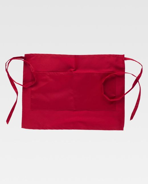 Avental tipo francês 35x50cm com 2 bolsas Vermelho