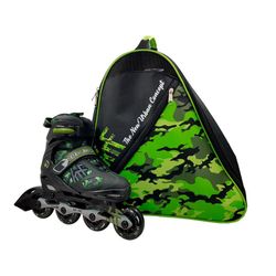 Des krf com. Bolsa mochila patines camu green