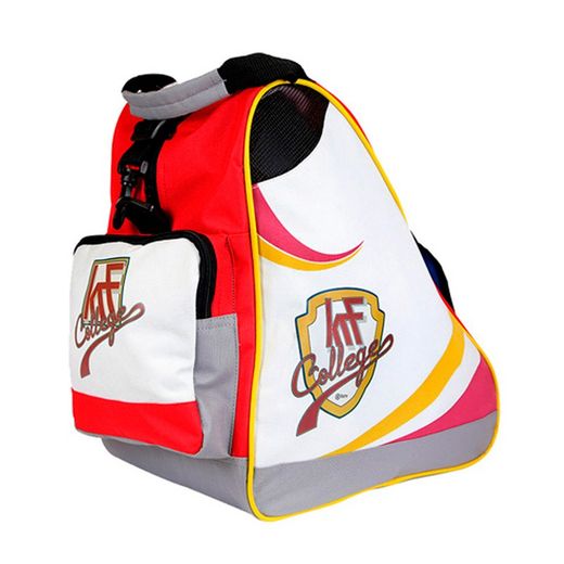 Des krf com. Bolsa patines college beige/burgun