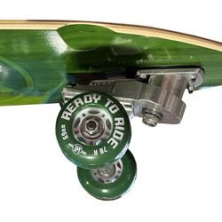 Des krf skateboard surf skate - ready to ride - green 78,74x2