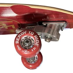Des krf skateboard surf skate - ready to ride - red 78,74x26,