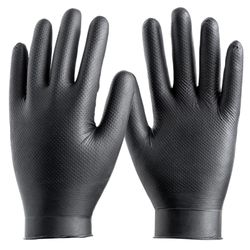 DIAMOND SAFE, guante químico nitrilo negro diamantado