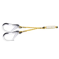 DOBLE CUERDA 1,8 m, absorbedor+mosquetones súpermaxi 110 mm