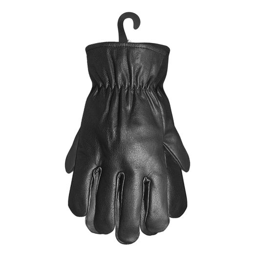 DORNEDA-BLACK, Guante piel hydro negra, forro invierno