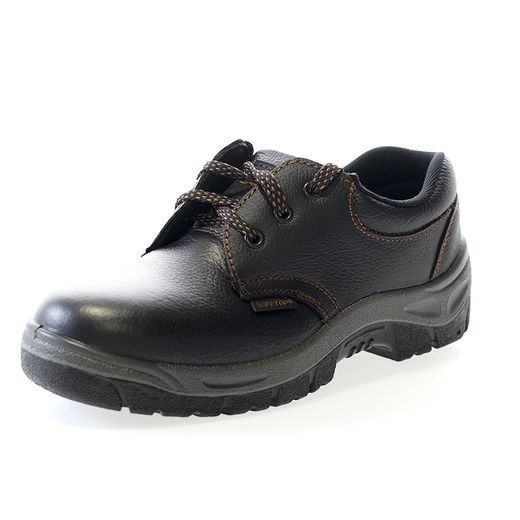 DUMIO, zapato S1P de cuero vacuno negro y cordones