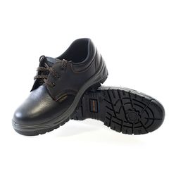 DUMIO, zapato S1P de cuero vacuno negro y cordones