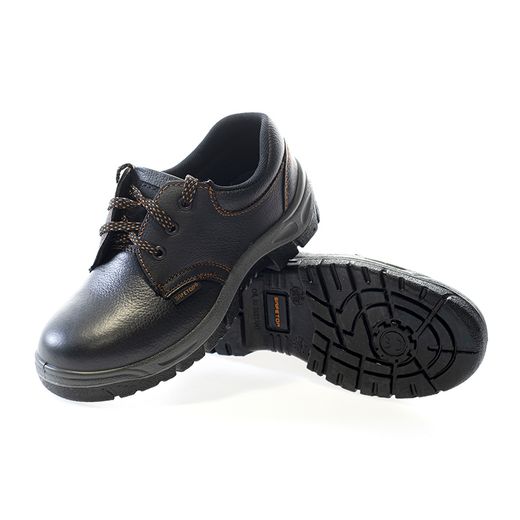 DUMIO, zapato S1P de cuero vacuno negro y cordones