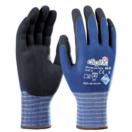 DURALUX Palm, Guante de lycra y nitrilo satinizado