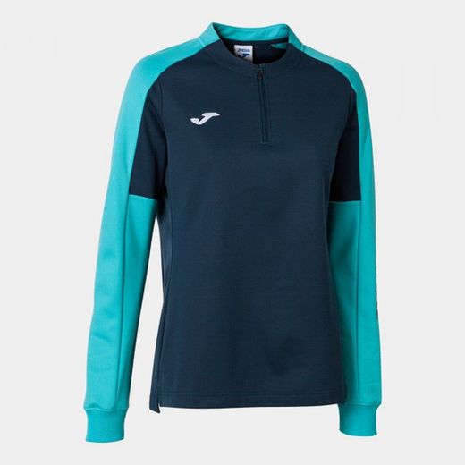 Eco Championship Sweatshirt Navy Fluor Turquoise