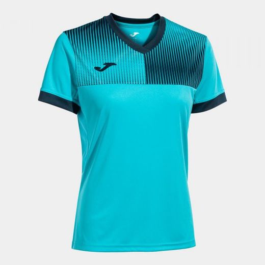 T-Shirt Manche Courte Eco Supernova Fluor Turquoise-Marine