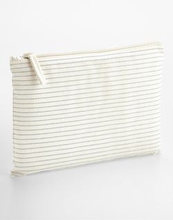 Estuche algodón ecológico a rayas para accesorios