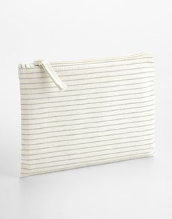 Estuche algodón ecológico a rayas para accesorios