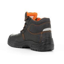 EURIO, Bota cuero negro grabado S3 SR cordones