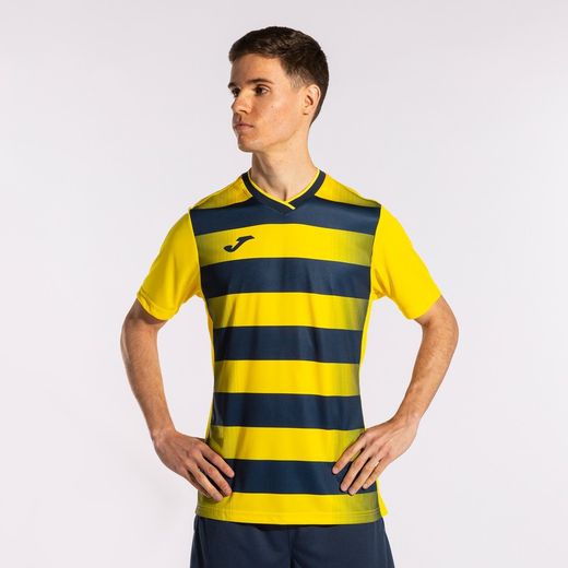 Europa V Short Sleeve T-Shirt Yellow Navy
