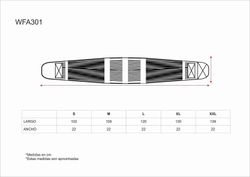 Verstellbarer walverstärkter elastischer Lendengürtel mit doppeltem Klettverschluss Schwarz