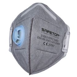 FFP2 NR D, mascarilla plegable vertical válvula carbón activ