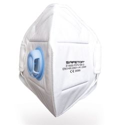 FFP2 NR D, mascarilla plegable vertical válvula metal free