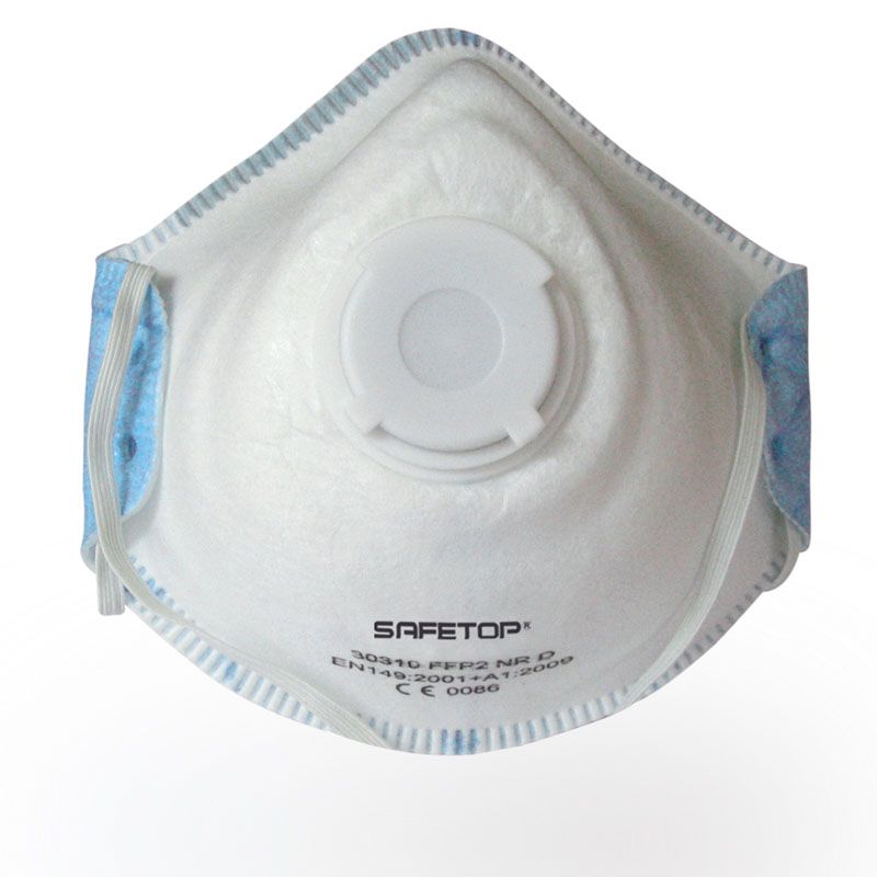 FFP2 NR D, mascarilla preformada con válvula metal free